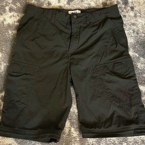 REI CO-OP Girls Bermuda Dark Brown Button Shorts Large (14-16)